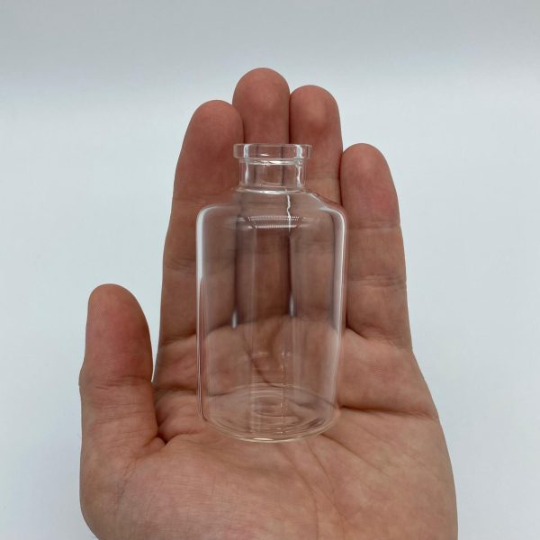 50 Cc Şeffaf Çekme Cam Penisilin Şişesi Kapaksız - Görsel 2
